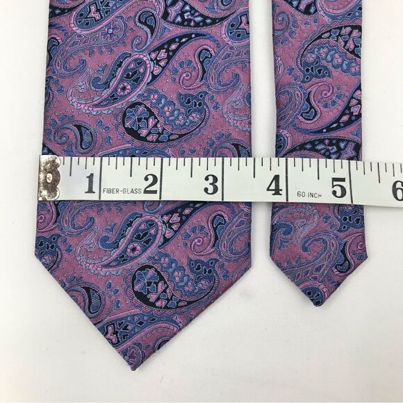 Beau Brummel Soho Hand Made 100% Silk Paisley Neck Tie - Picture 6 of 9